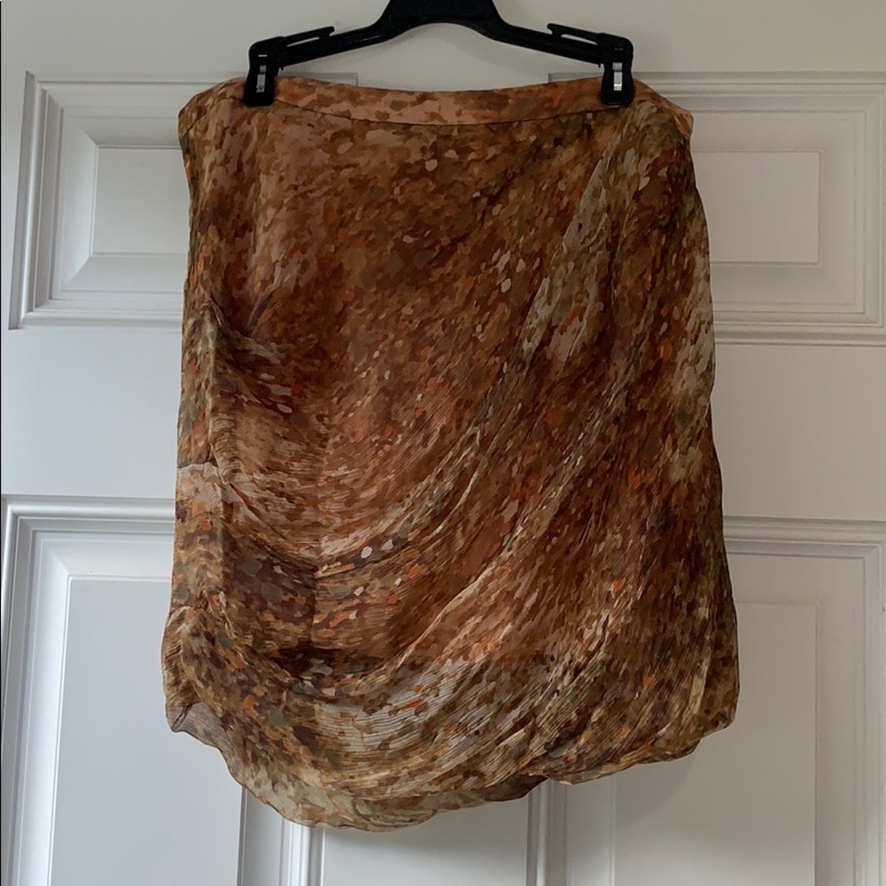 Asymmetrical silk Skirt